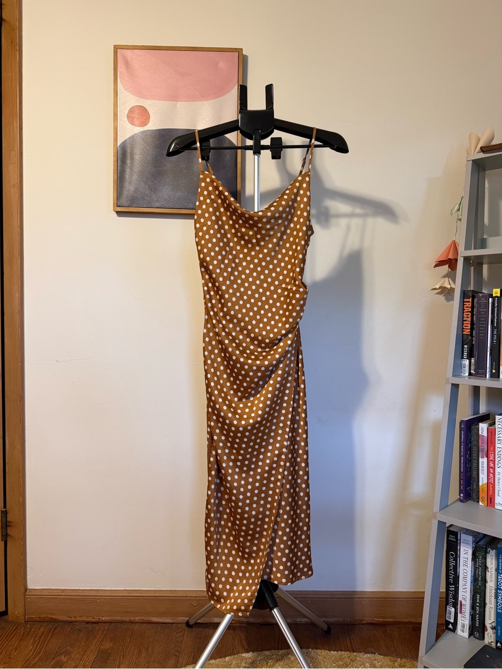 re:named Polka Dot Slip Maxi Dress
